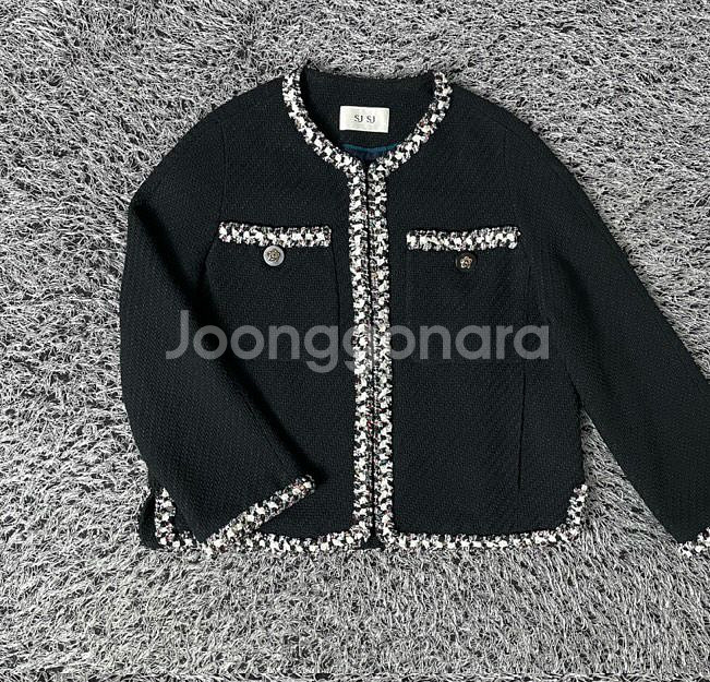 한섬 SJSJ 트위드 자켓 (2회 착용)--2