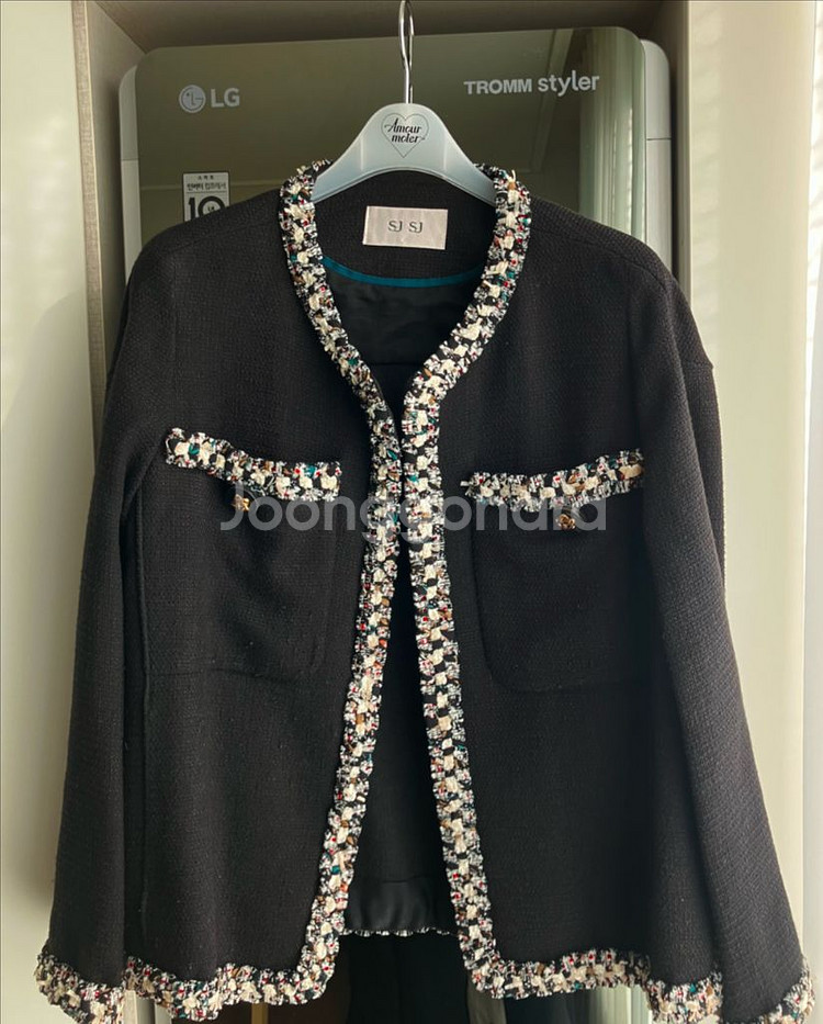 한섬 SJSJ 트위드 자켓 (2회 착용)--3