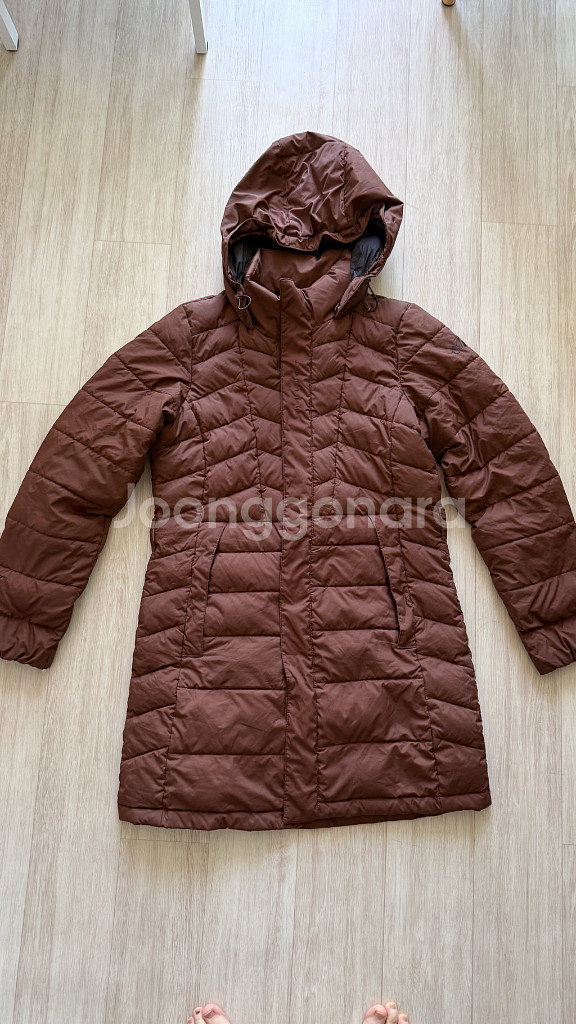 밀레 adventure travel 여성 갈색 롱 구스 다운 패딩 95 M밀레 여성 롱 다운 패딩입니다따뜻하고 가벼--0