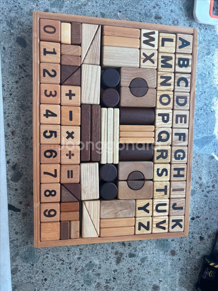 숲소리 원목 숫자영어 블록 장난감--0