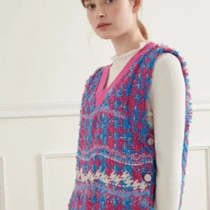 O2nd 오즈세컨 트위드 베스트 21~22ss