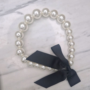 진주 리본 팔찌