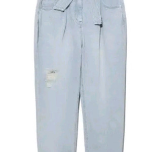 럭키슈에뜨 리본 벨트 데님 팬츠