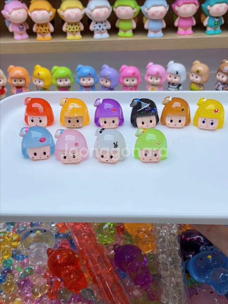 수지 제작 피규어 야광 전신 어린시절 미니어처 오브제--2