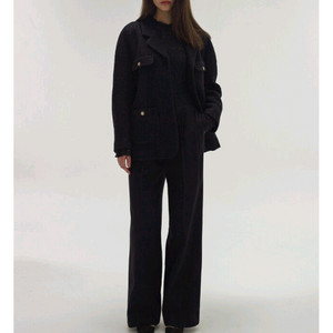 엘보른 블랙 와이드 슬랙스