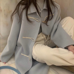 프리티영띵 카라 토글 핸드메이드 코트 (소라색, 새상품)