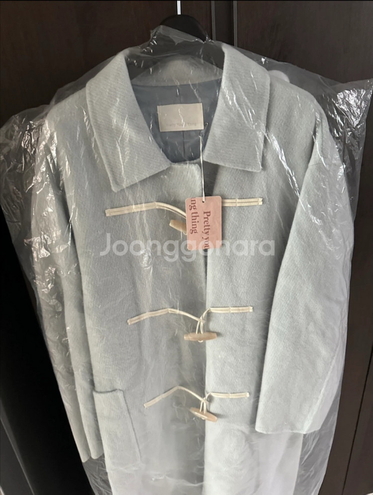 프리티영띵 카라 토글 핸드메이드 코트 (소라색, 새상품)--2