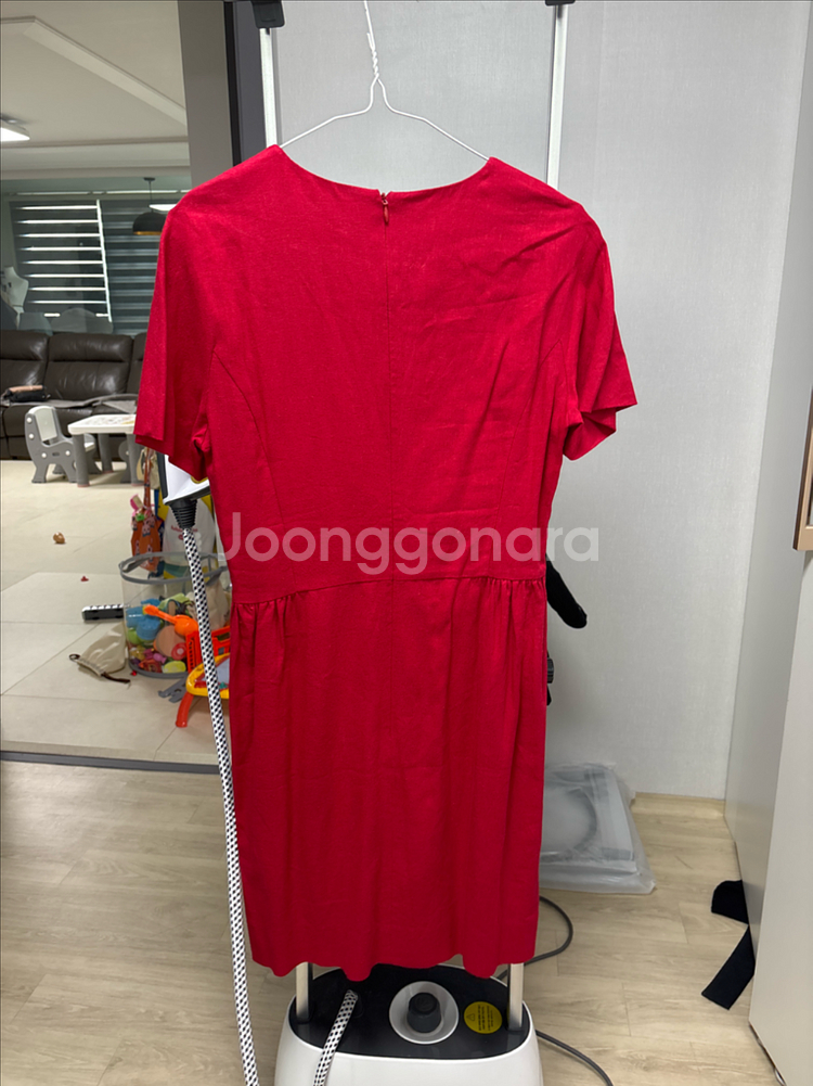 새상품 브로타 레드 린넨원피스 빨강원피스 55--7