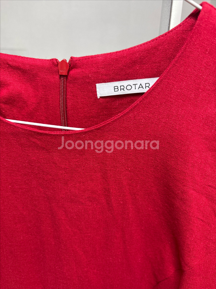 새상품 브로타 레드 린넨원피스 빨강원피스 55--6