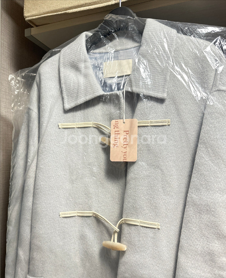 프리티영띵 카라 토글 핸드메이드 코트 (소라색, 새상품)--4