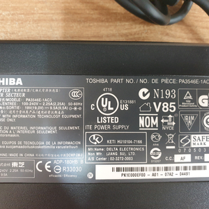 도시바 노트북 19v 9.5a PA3546E-1AC3 팝니다
