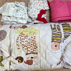 신생아 여아 의류 세트 80호들과 외투 낮잠이불