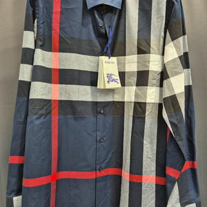 (새상품)버버리 네이비 체크 셔츠