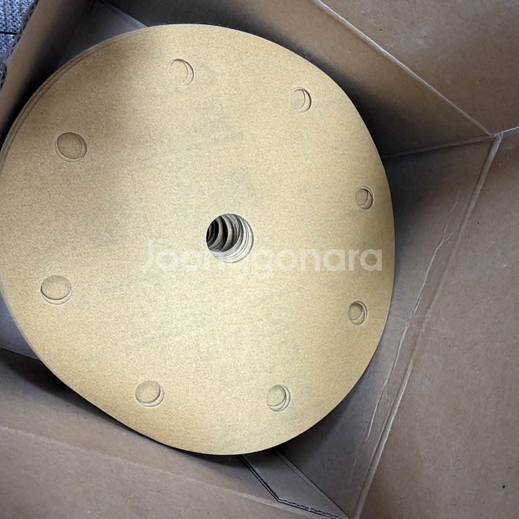 3M 후킷골드 원형 152mm 9홀 P120,180,220,320,400 샌딩페이퍼, 연마지--1