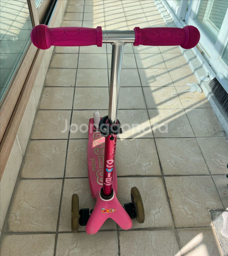 마이크로 미니 킥보드(핑크 led 바퀴)--0