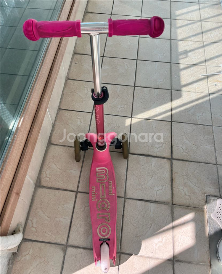 마이크로 미니 킥보드(핑크 led 바퀴)--1