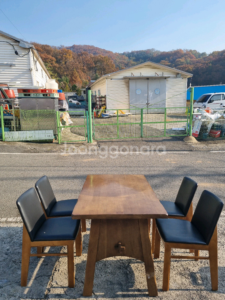 4인 원목테이블 의자세트--0