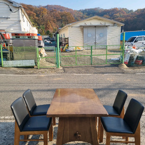 4인 원목테이블 의자세트