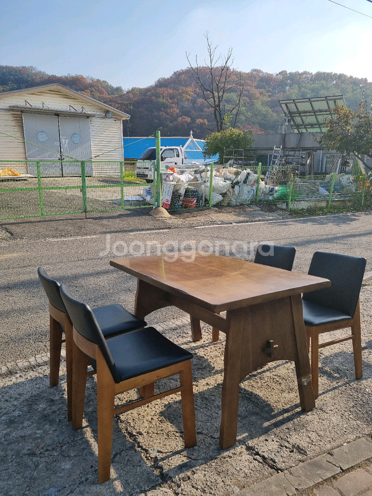 4인 원목테이블 의자세트--3