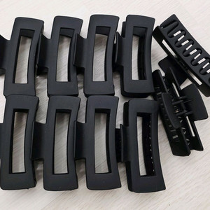 집게핀 사각 무광블랙 10개 일괄