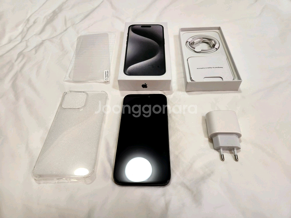 [아이폰 15 프로맥스] 256GB 블랙티타늄 / 배터리 100% / 외관 깔끔--1