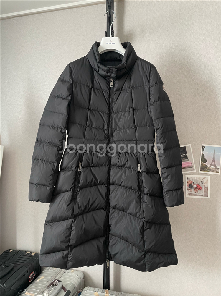 몽클레어 여성 블랙 롱패딩--0