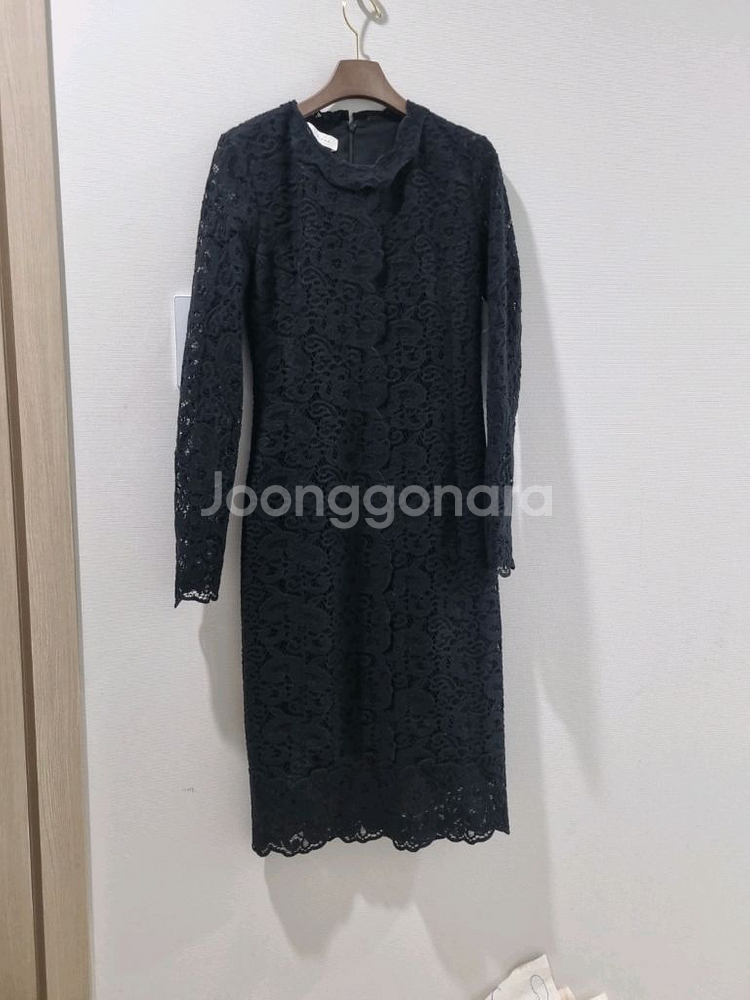 미샤 블랙 레이스 원피스--0