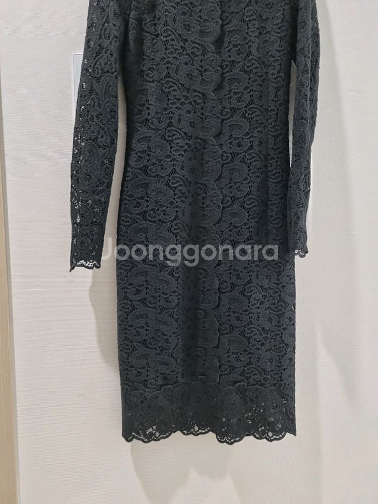 미샤 블랙 레이스 원피스--2