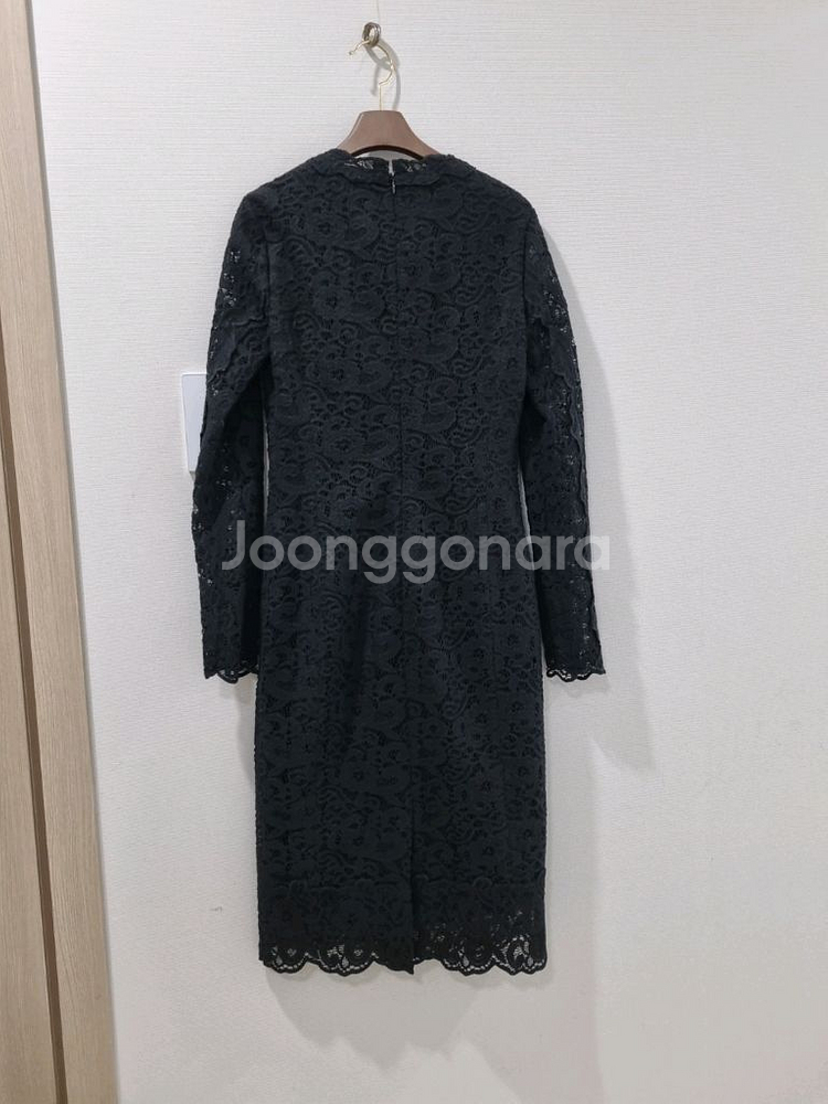 미샤 블랙 레이스 원피스--4