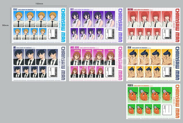 극장판 체인소맨 레제편 8주차 캐릭터 증명사진 세트--0