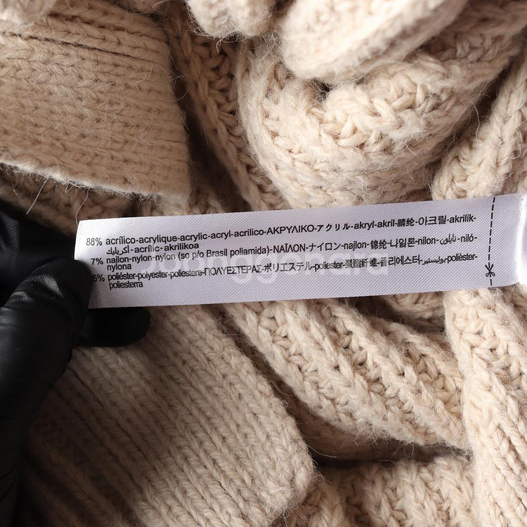 [M]자라 베이지 브이넥 헤비 니트 랩 가디건--6