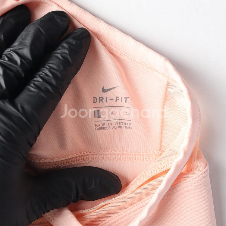 [S]나이키 에어 드라이핏 핑크 메쉬 스포츠브라 브라탑--4