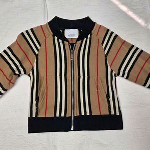 버버리 키즈 스트라이프 집업 12M 판매합니다