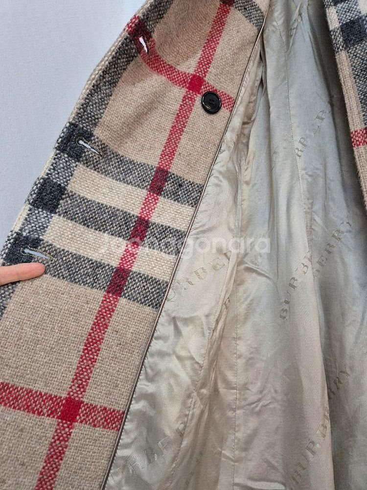 버버리 브릿 체크 벨티드 코트--8
