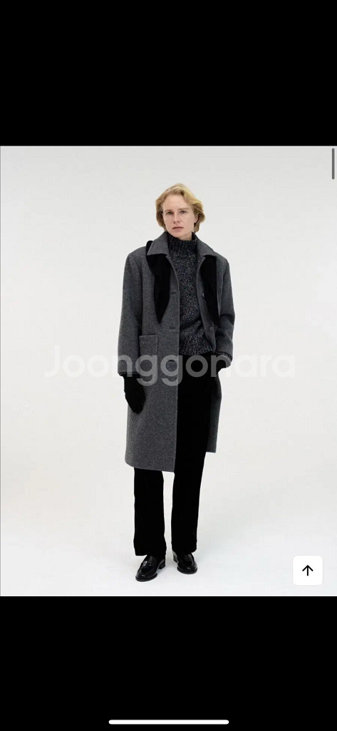 낫띵리튼 Rohmer 롱 울 코트 다크그레이--1