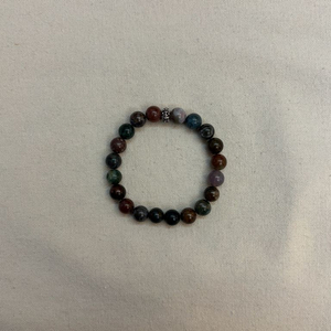 Earth Balance 인디언 마노 내추럴 스톤 팔찌