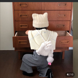 두리뭉실 (미야오 비니 모자 양고라비니 (블랙/아이보리m)