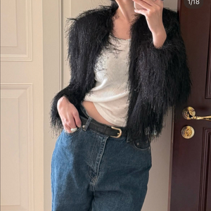 자라 프린지 자켓 프린지 가디건 (곰송이 착용)