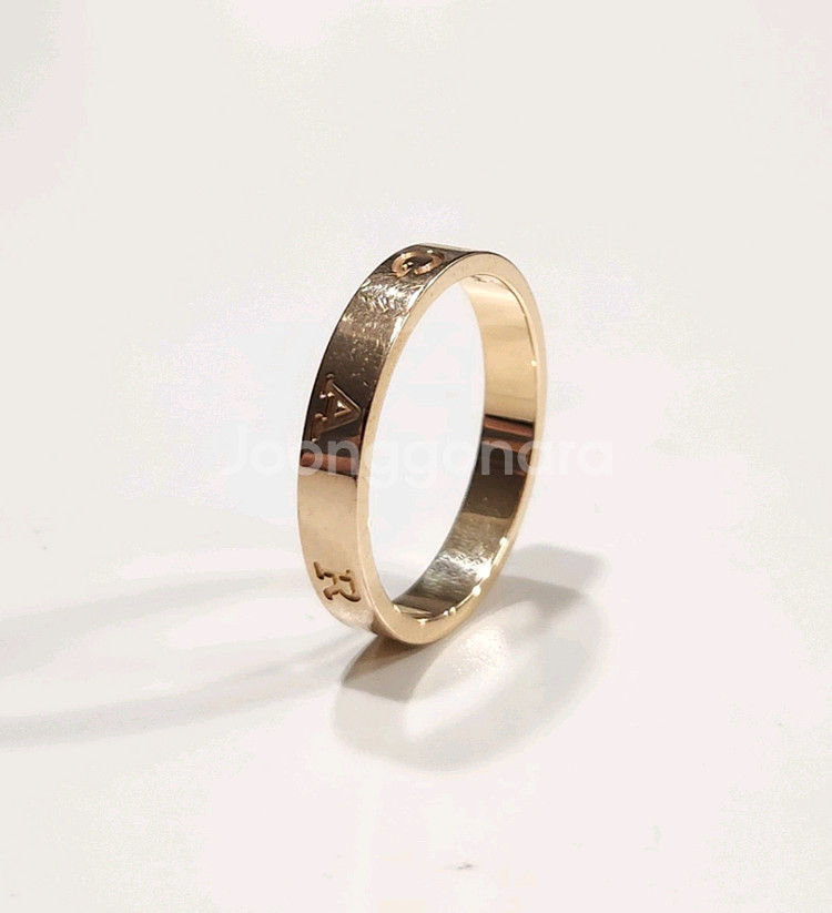 불가리 비제로원 에센셜 18K핑크골드 반지--3