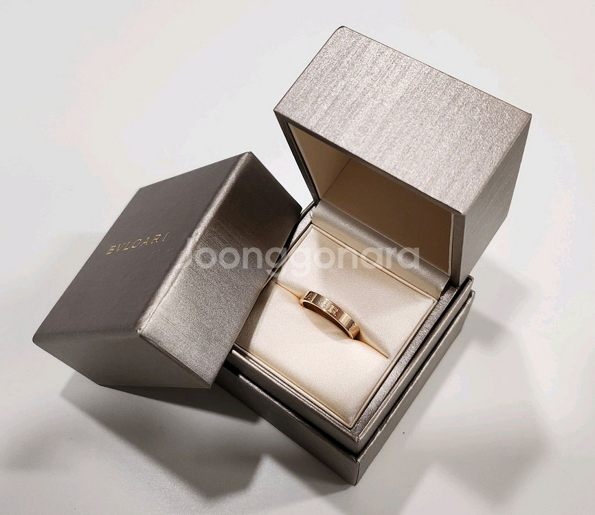 불가리 비제로원 에센셜 18K핑크골드 반지--0