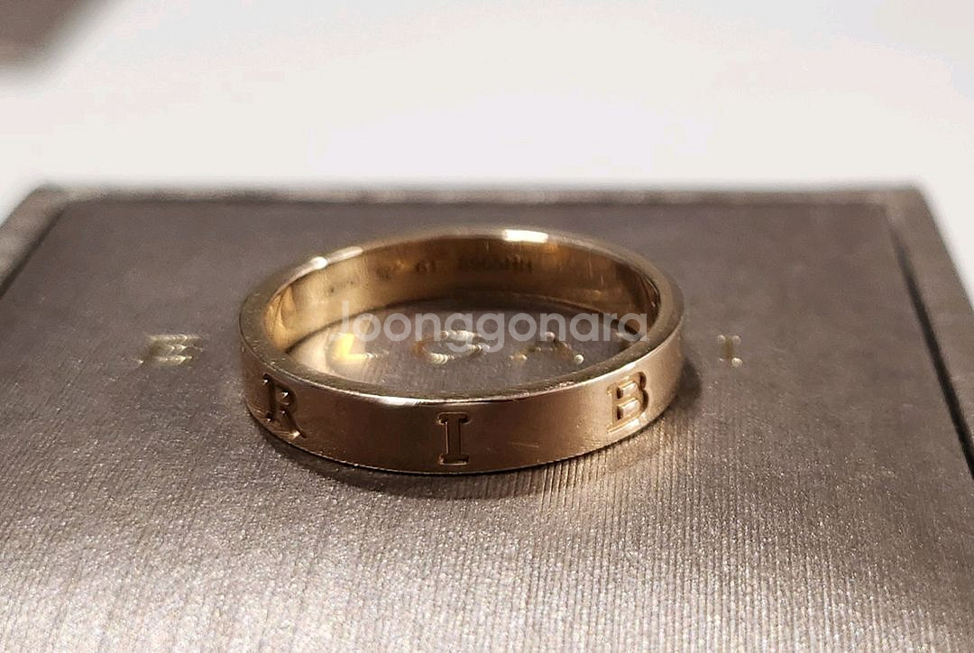 불가리 비제로원 에센셜 18K핑크골드 반지--4