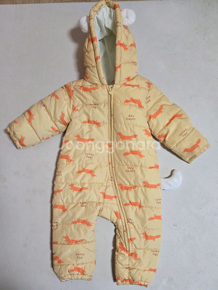 아가방 패딩 우주복 90사이즈--4