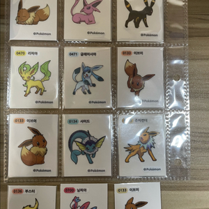 포켓몬 띠부씰 이브이. 진화모음