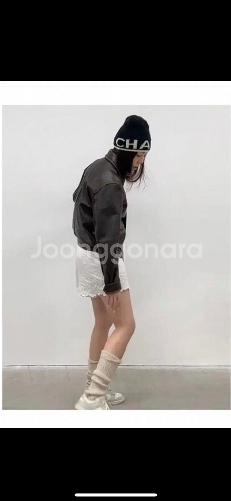 핸드픽코튼 빈티지 레더 점퍼--1