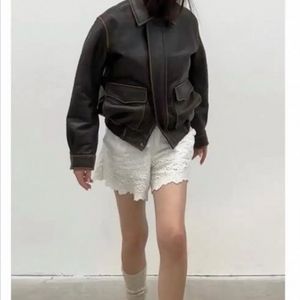 핸드픽코튼 빈티지 레더 점퍼