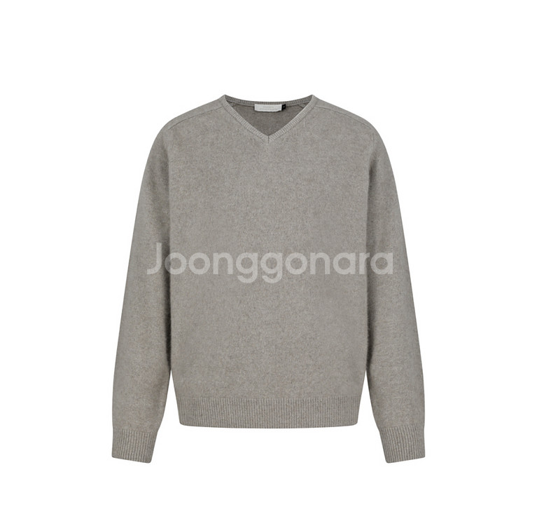 아모멘토 라쿤 브이넥 니트 (베이지)--0