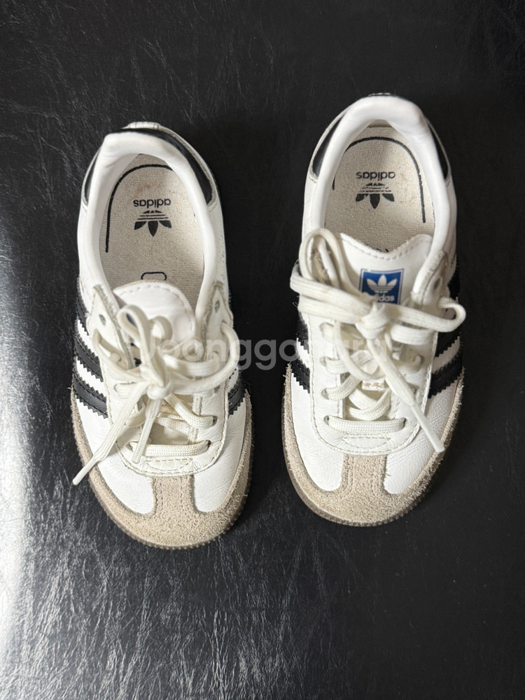 140사이즈)아디다스삼바 SAMBA OG EL 화이트블랙--1