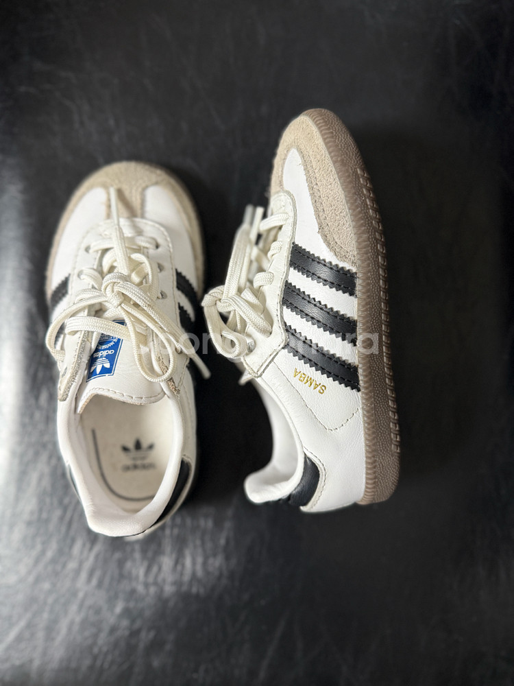 140사이즈)아디다스삼바 SAMBA OG EL 화이트블랙--0