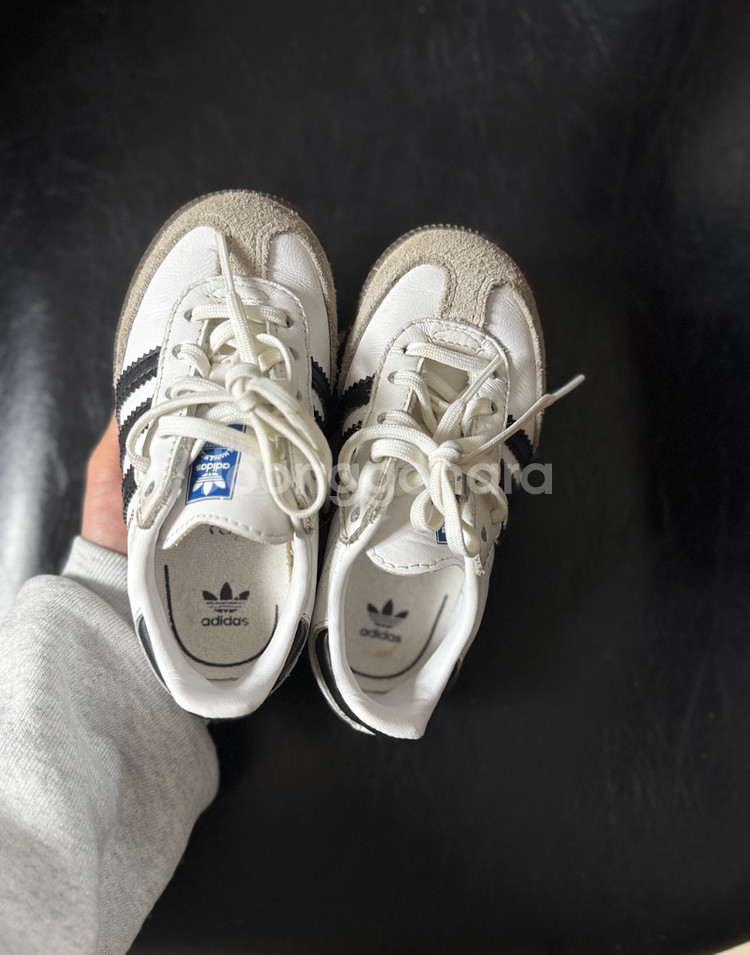 140사이즈)아디다스삼바 SAMBA OG EL 화이트블랙--5