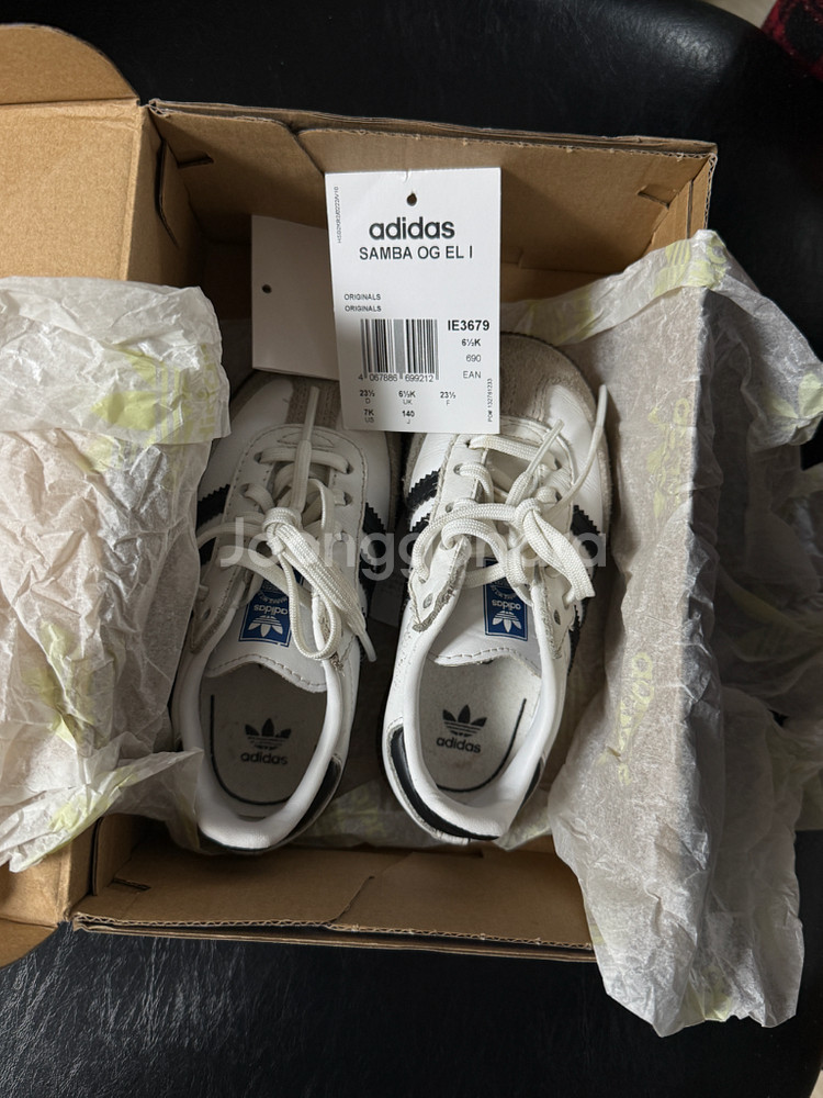 140사이즈)아디다스삼바 SAMBA OG EL 화이트블랙--6